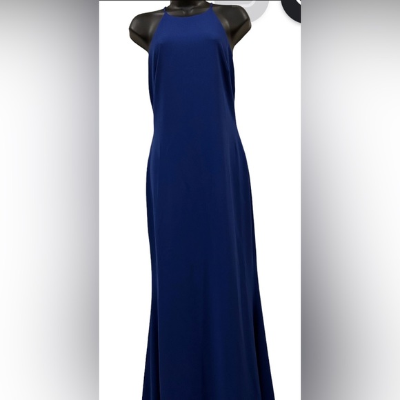 NWT Bagdley Mishka Couture bright Blue Gown - Picture 2 of 4